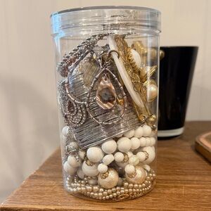 Like a sea shore, Elegant, a vacation, vintage to new mystery jewelry jar